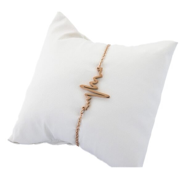 AFRA JEW HEARTBEAT ROSEGOLD STAINLESS STEEL BRACELET - Image 3