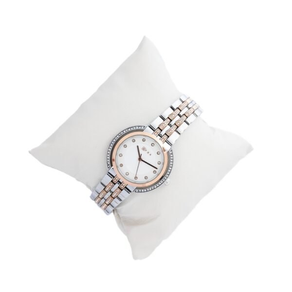WATCHAFRA HELENE LADIES WATCH GOLD/SILVER CASE SILVER MOP DIAL SILVER/GOLD BRACELET, MODEL: AF22102, 1-Year Warranty - Image 5