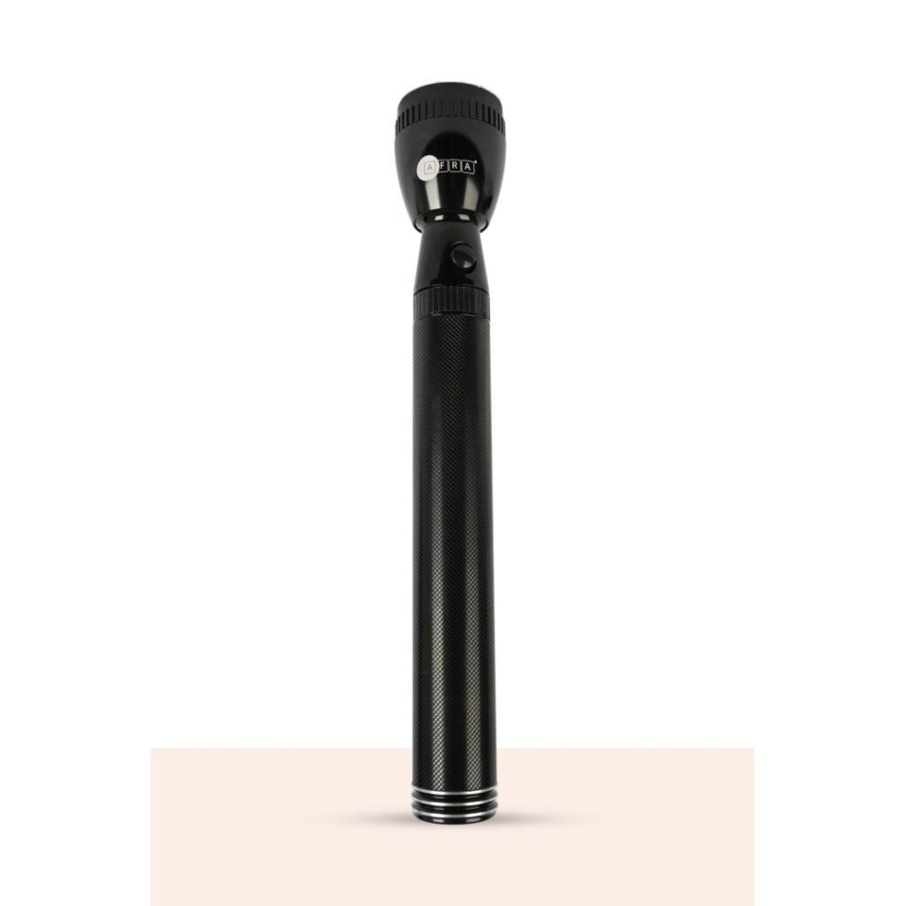AFRA 3D Size LED Flashlight with 3000mAh rechargeable battery, heavy-duty waterproof, shockproof design