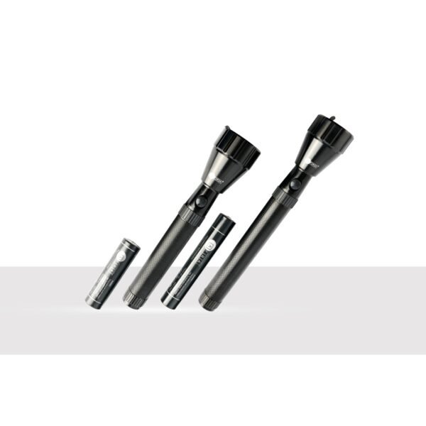 AFRA LED Flashlight Set, 5W, 2 in 1 Combo, Rechargeable Battery 1500MAH, Waterproof, Shock and Corrosion Resistant, Heavy-duty Design, With AC Adapter, 2 Years Warranty - Image 3