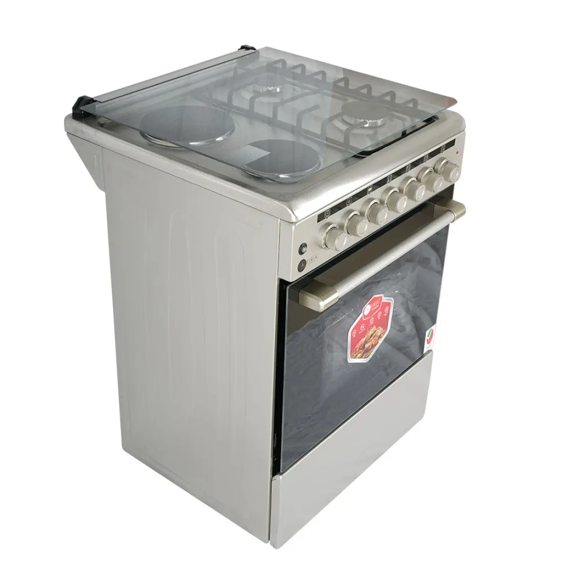 AFRA Free Standing Cooking Range 60x60 – Gas & Electric Burners, Stainless Steel, AF-6060CRHG - Image 3