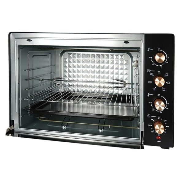 AFRA Electric Oven Toaster, 45L, 1700w Convection Rotisserie & Oven Lamp, 4 Knobs Tray, Rack, Handle, 7-Functions control, Adjustable Thermostat 70 to 250C, AF-4517OTBK, 2-Year Warranty - Image 3