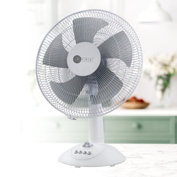AFRA Table Fan, 12 inch, 60w, 1200 RPM, With 3 Speed Controller 60 Minutes Timer, AF-1260TFWT, 1 Year Warranty - Image 2