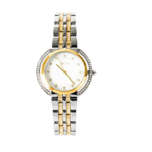 watchAFRA Helene Ladies Watch Rose gold/Silver Case Silver Mop Dial Silver/Rose gold Bracelet, MODEL: AF22103, 1-Year Warranty