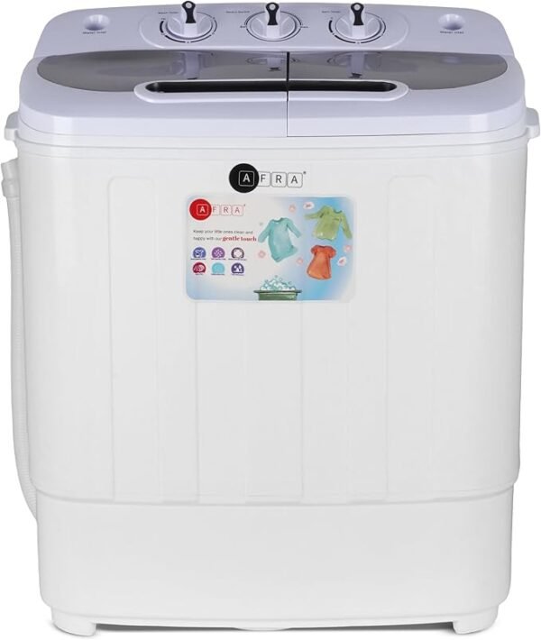 AFRA Baby Washing Machine 3.6kg – Compact Spin & Dry Washer, AF-3624BWTT