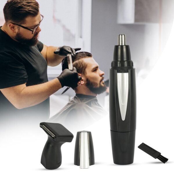 AFRA Nose trimmer set with curved blade, IPXO Rating, 1xAA battery operated, No damage skin & No impairment of hair function, Cleaning Brush & Based Stand, AF-0145NSBK, 1 Year Warranty - Image 2