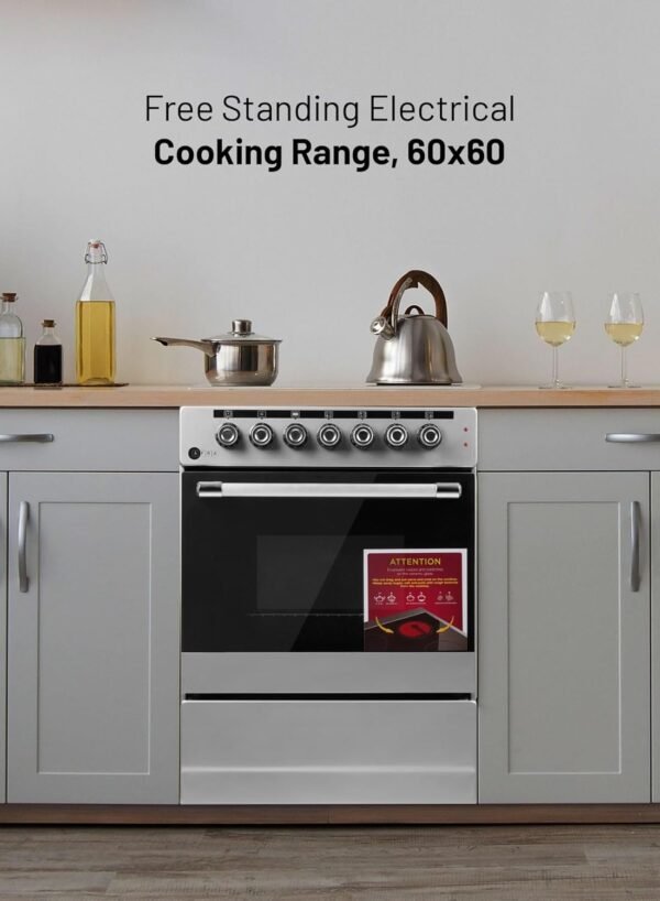 AFRA Free Standing Electric Cooking Range 60x60 – Vitro Ceramic, 64L Oven, AF-60VTSS - Image 6