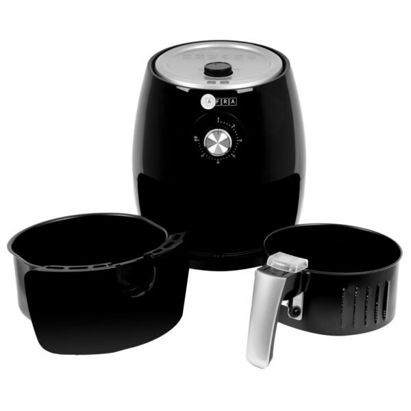 AFRA Air Fryer, 1300-1500W, 2.5L Capacity, Adjustable Temperature, Overheat Protection, Non-Slip Feet, Cool Touch Handle, G-MARK, ESMA, ROHS, and CB Certified, AF-2515AFBK, 2 years warranty - Image 6