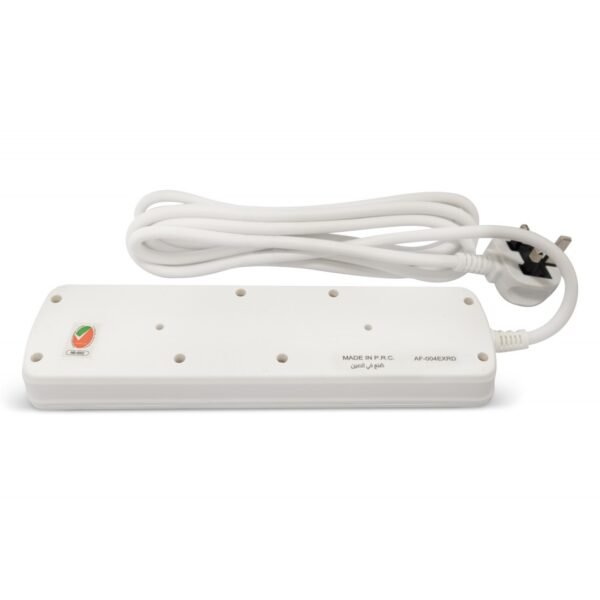 AFRA Extension Cord 5m, 4 Way, 4 Universal Sockets, 5 Meter Cable, Easy Set-Up & Storage, Shockproof, 250V, AF-004EXRD-5MT, with 2 years warranty - Image 6