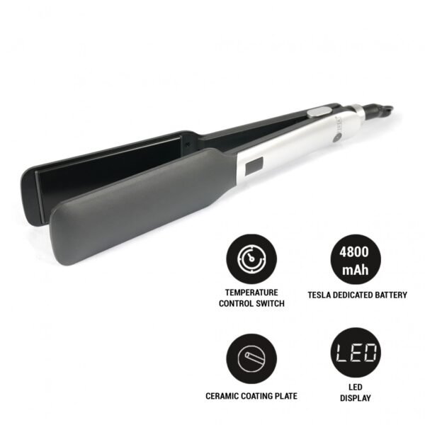 AFRA Hair Straightener, Ceramic Coat Plates, LED & LCD Display, Multiple Temperature Settings, Fast Heating, Automatic Cut-Off, Less Static. AF-0055HSSB, 2-Year Warranty - Image 5