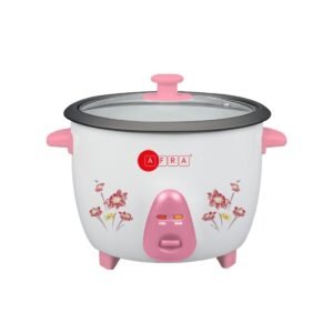 AFRA Rice Cooker, 300W, Non-Stick Coating, 0.6L Capacity, Keep-Warm Function, With Measuring Cup And Spoon, G-MARK, ESMA, ROHS, And CB Certified, AF-0630RCWT, 2 Years Warranty.