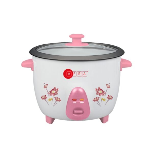 AFRA Rice Cooker, 300W, Non-Stick Coating, 0.6L Capacity, Keep-Warm Function, With Measuring Cup And Spoon, G-MARK, ESMA, ROHS, And CB Certified, AF-0630RCWT, 2 Years Warranty.