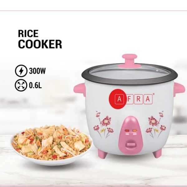 AFRA Rice Cooker, 300W, Non-Stick Coating, 0.6L Capacity, Keep-Warm Function, With Measuring Cup And Spoon, G-MARK, ESMA, ROHS, And CB Certified, AF-0630RCWT, 2 Years Warranty. - Image 5