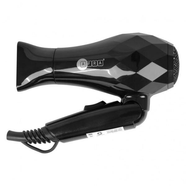 AFRA Hair Dryer, AF-1000HDBK, 2 Speeds, 2 Heat Settings, Easy-To-Use, With Concentrator, Black, Sharp & Stylish Design, Hang-Up Hook for Safe Storage, 1 year warranty - Image 8