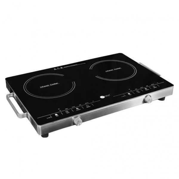 Afra Infrared Cooktop (Double), 3000W, LED Display, Child Lock, Crystal Plate, Stainless Steel Body, 4 digital LED display, G-Mark, ESMA, RoHS, And CB Certified, AF-3000ICBK, 2 Years Warranty. - Image 4