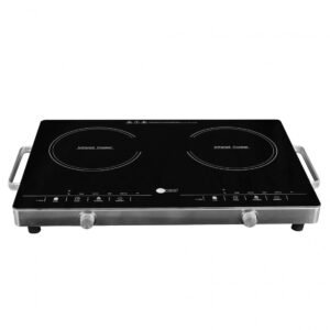 Afra Infrared Cooktop (Double), 3000W, LED Display, Child Lock, Crystal Plate, Stainless Steel Body, 4 digital LED display, G-Mark, ESMA, RoHS, And CB Certified, AF-3000ICBK, 2 Years Warranty.