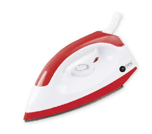 AFRA 1000W Dry Iron – Non-Stick Soleplate, Adjustable Temperature Control, White/Red