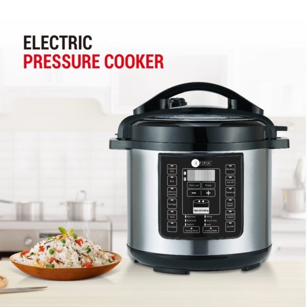AFRA 12-in-1 Electric Pressure Cooker, 10L, 1300W, Stainless Steel, Silver – AF-1035PCSS - Image 6