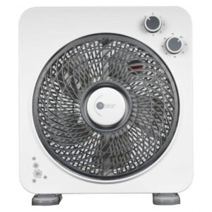 AFRA Electric Box Fan, 45W, 5 Blades, 3 Speeds, Portable, White, G-Mark, ESMA, RoHS, And CB Certified, AF-1045WT, 2-Year Warranty