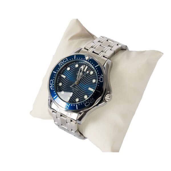 AFRA NAVIGATOR GENTS WATCH SILVER CASE BLUE DIAL SILVER BRACELET - Image 7