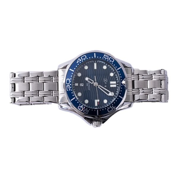 AFRA NAVIGATOR GENTS WATCH SILVER CASE BLUE DIAL SILVER BRACELET - Image 5