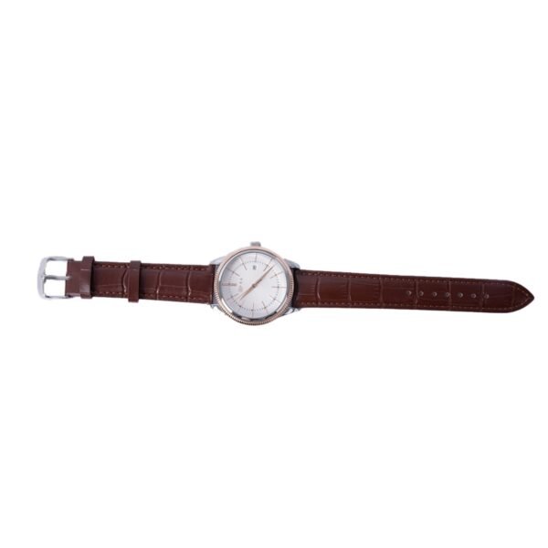 AFRA ELEMENTAL GENTS WATCH ROSE GOLD CASE WHITE DIAL BROWN LEATHER - Image 2