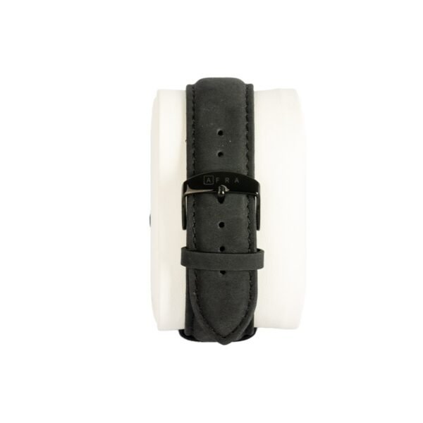 AFRA RETRONIC GENTS WATCH BLACK CASE BLACK DIAL BLACK LEATHER - Image 4