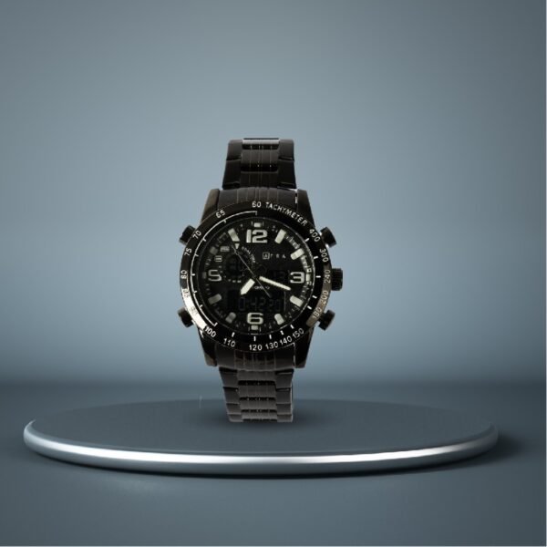 AFRA Donovan Gents Chronograph Watch | Black Case | Black Dial | Black Bracelet | AF12101 - Image 7