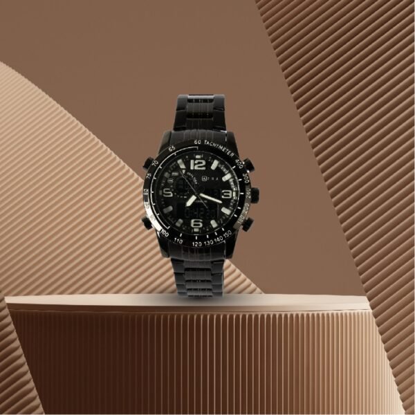 AFRA Donovan Gents Chronograph Watch | Black Case | Black Dial | Black Bracelet | AF12101 - Image 6