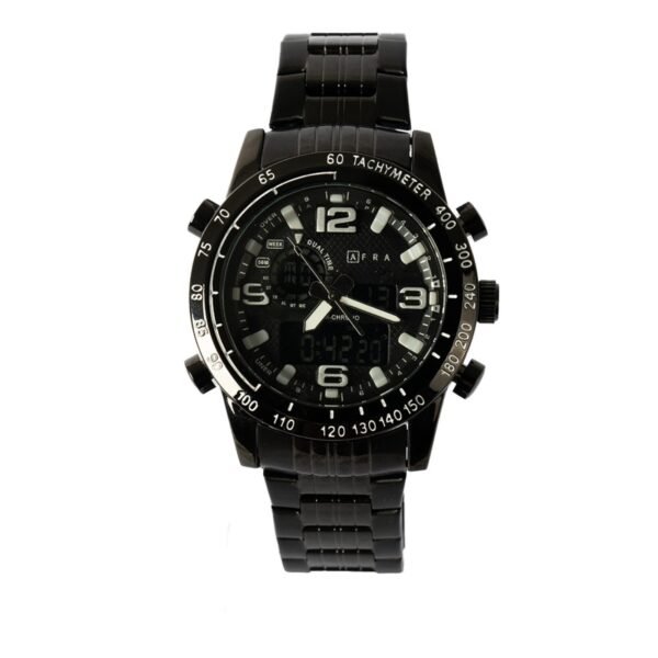 AFRA Donovan Gents Chronograph Watch | Black Case | Black Dial | Black Bracelet | AF12101