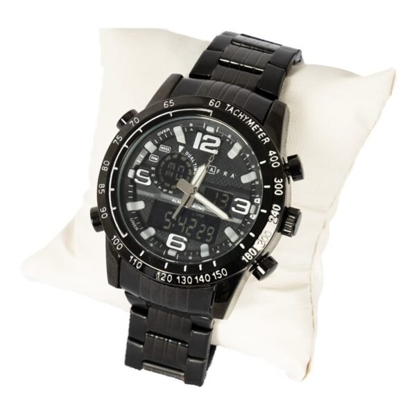 AFRA Donovan Gents Chronograph Watch | Black Case | Black Dial | Black Bracelet | AF12101 - Image 5