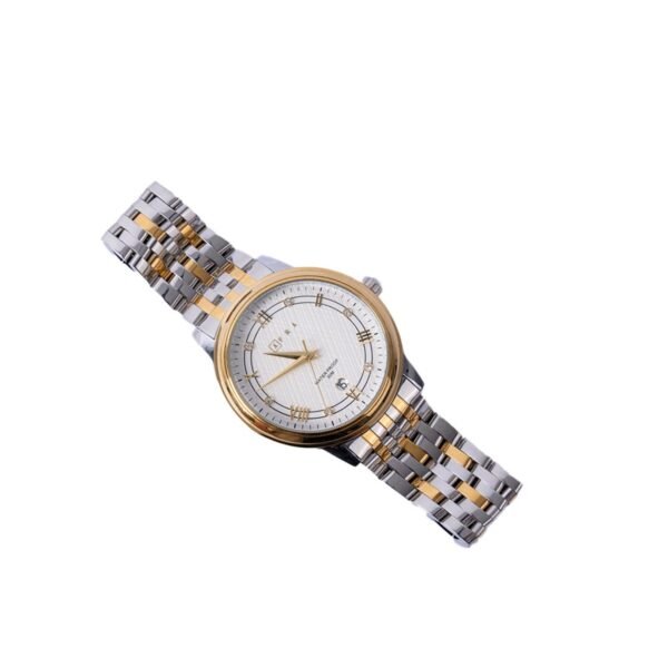 AFRA Radiant Gents Watch | Silver/Gold Case | White Dial | Two-Tone Bracelet | AF12201 - Image 4