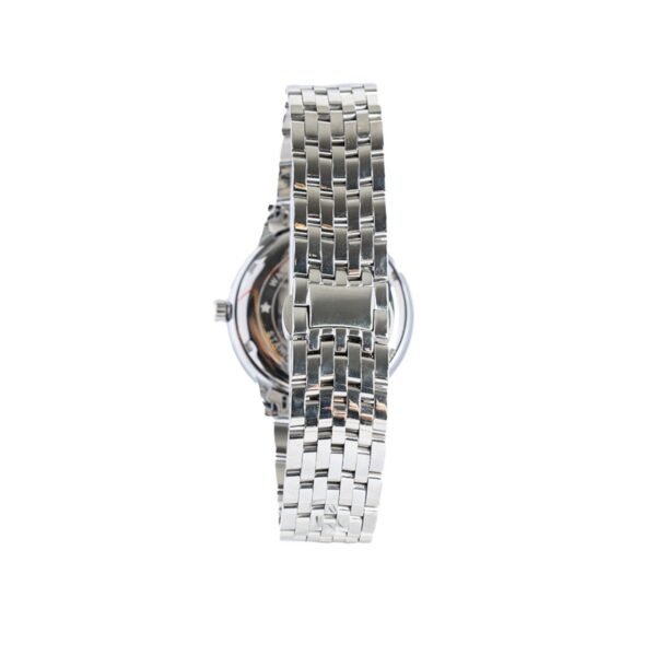 AFRA RADIANT GENTS WATCH SILVER CASE BLACK DIAL SILVER BRACELET - Image 2