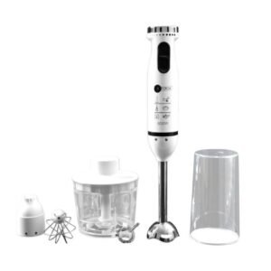 AFRA Hand Blender 5 in 1, Multiple Speed Settings, Stainless Steel, Japanese Technology, 600W, Chopper, Mixing Cup, Whisk, G-Mark, ESMA, RoHS, CB, AF-14600BLCR, 2 years warranty