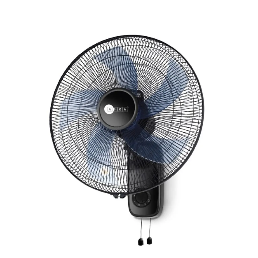 AFRA 16-Inch Wall Mount Fan, 60W, 1250 RPM, 3-Speed Settings, 90° Oscillation – AF-1612WFBK, 2Y Warranty