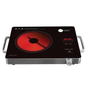 Afra Infrared Cooktop (Single), 2000W, LED Display, Child Lock, Crystal Plate, Stainless Steel Body, digital LED display, G-Mark, ESMA, RoHS, 2 Years Warranty. (AF-2000BICBK)