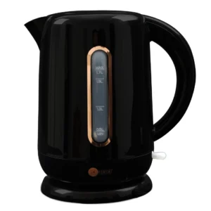 AFRA Electric Kettle 2200W – 1.7L, Auto Shut-Off, Strix Control, Black, AF-201850KTBL