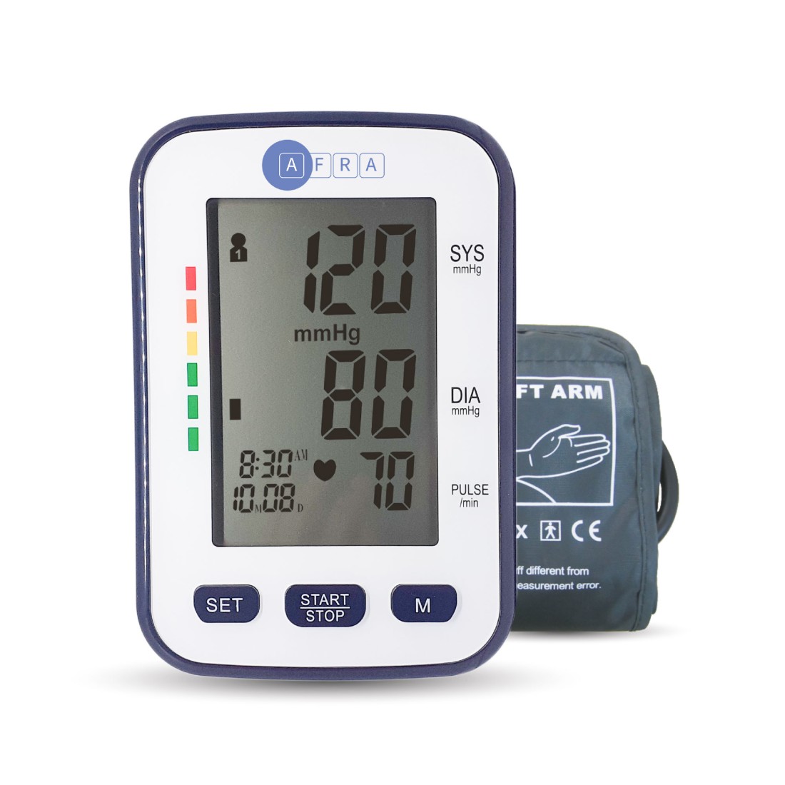 AFRA Digital Blood Pressure Monitor, AF-201BPMA, White, Arm Type, Large, 2 Year Warranty