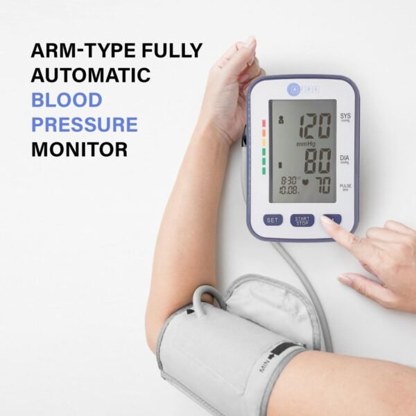 AFRA Digital Blood Pressure Monitor, AF-201BPMA, White, Arm Type, Large, 2 Year Warranty - Image 4