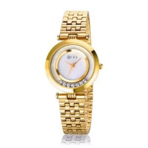 AFRA BALLARE LADIES WATCH GOLD CASE WHITE DIAL GOLD BRACELET