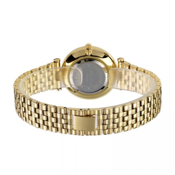AFRA BALLARE LADIES WATCH GOLD CASE WHITE DIAL GOLD BRACELET - Image 2