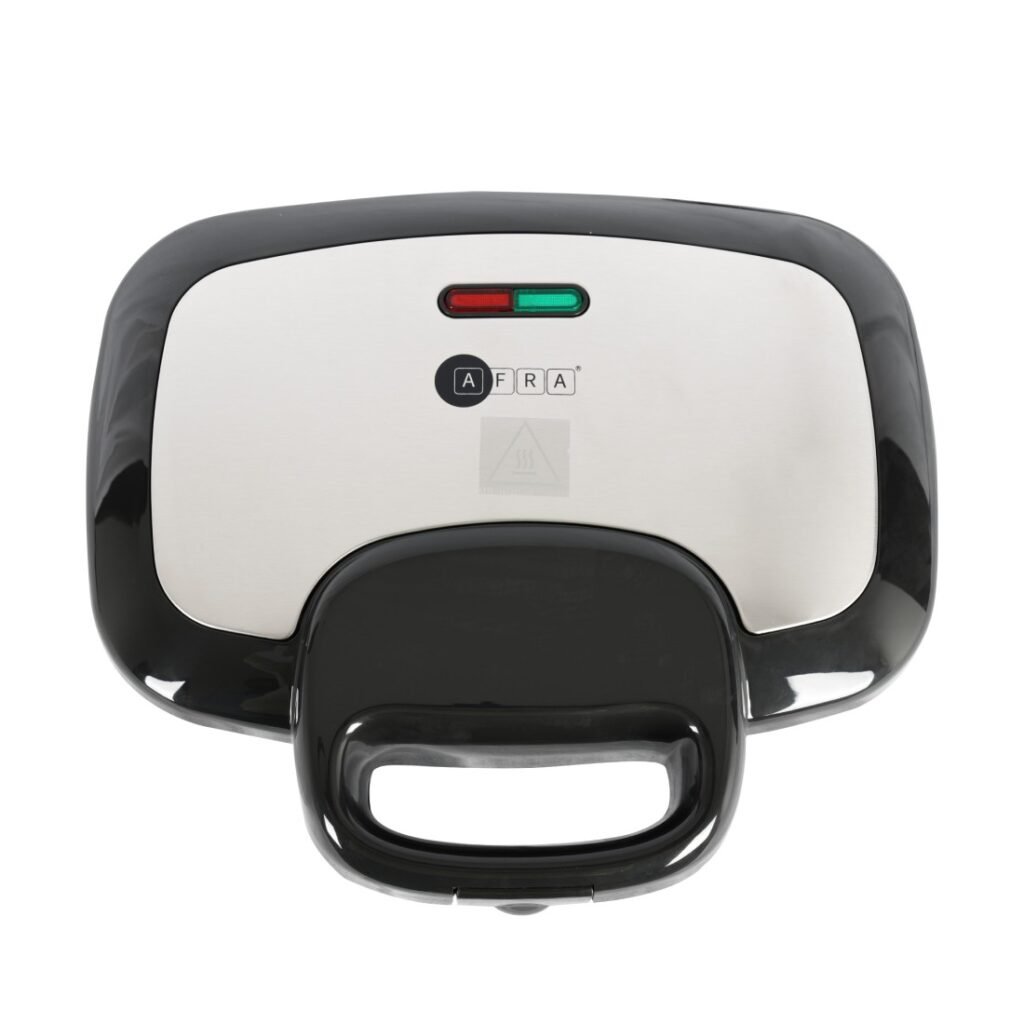 AFRA 700W Grill Sandwich Maker with non-stick surface and 2-slice capacity