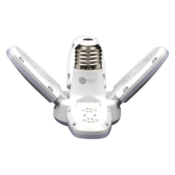 AFRA 4-leaf Foldable LED Bulb, 30W, 220-240V, Indoor & Outdoor Use, Connection Base E27, Cool White Colour (6000-6500K), Flame-Retardant, AF-20LLED, With 2 Year Warranty. - Image 3