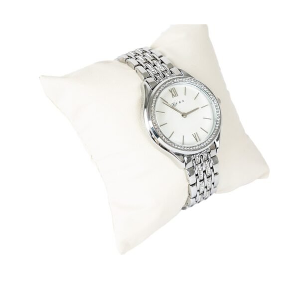 AFRA EDWINA LADIES WATCH GOLD/SILVER CASE SILVER MOP DIAL SILVER/GOLD BRACELET - Image 3