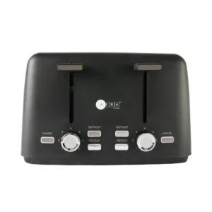 AFRA Electric Breakfast Toaster 1600W with 4 slots and matte black finish