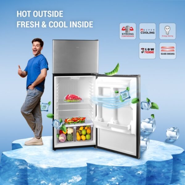 AFRA Refrigerator, Double Door, Vertical, 283L, No Frost, Reversible Doors, Adjustable Legs, Electronic Control, Child Lock, G-MARK, ESMA, ROHS, 2 years Warranty - Image 8