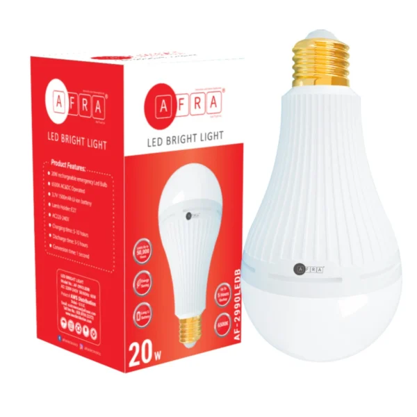 AFRA LED Bulb | 20W | E27 Base | Cool White 6000-6500K | Indoor & Outdoor | AF-2990LEDB - Image 3