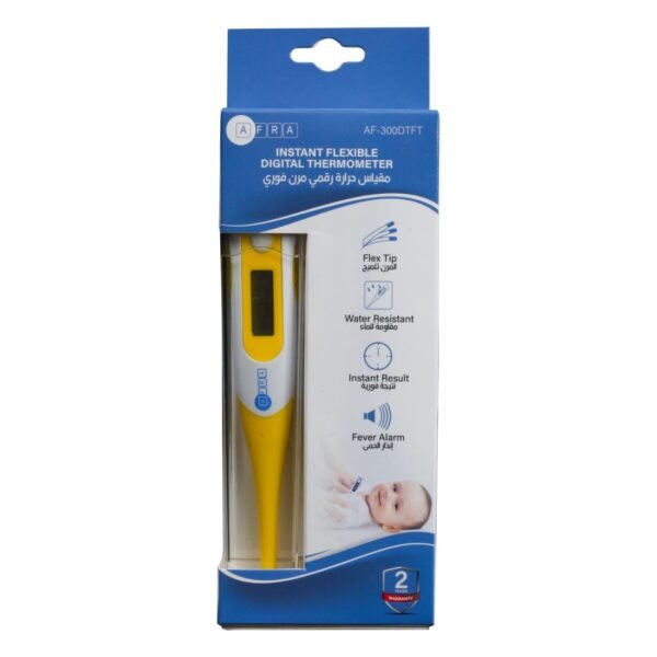 AFRA Instant Flexible Digital Thermometer, AF-300DTFT, With Flexible Tip, White, 2 Year Warranty - Image 3