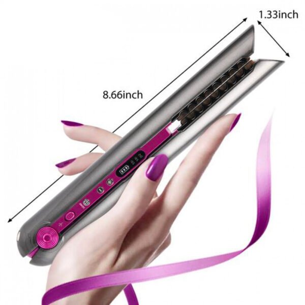AFRA Hair Straightener, Cordless, Rechargeable, Floating Plates, 3 Temperature Settings, Ergonomic, Lockable Handle, Compact Design.AF-4000HSGY, 2 year warranty. - Image 2