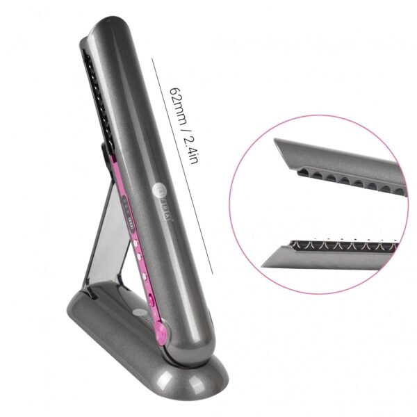 AFRA Hair Straightener, Cordless, Rechargeable, Floating Plates, 3 Temperature Settings, Ergonomic, Lockable Handle, Compact Design.AF-4000HSGY, 2 year warranty. - Image 4